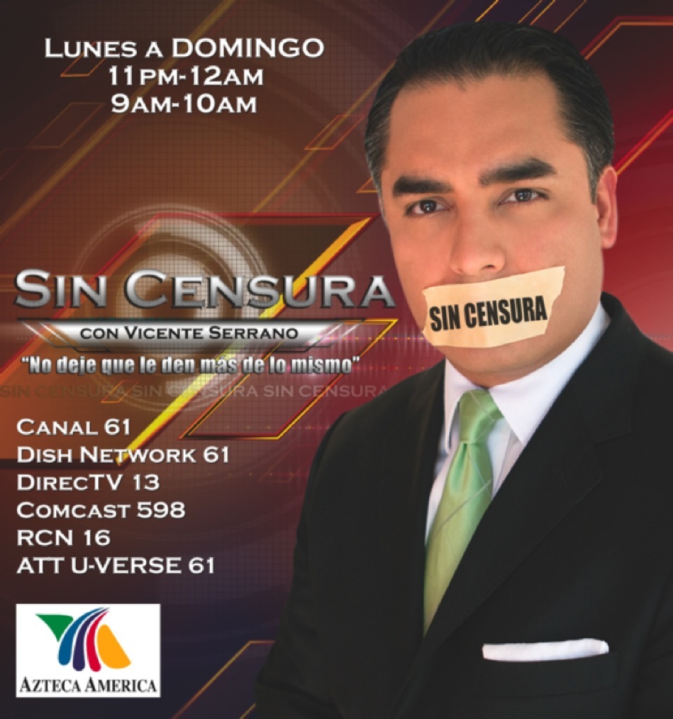 Today is the big day for Vicente Serrano. He and a group of journalists have taken a big gamble to independently produce a local news magazine, ... - sin_censura_ad